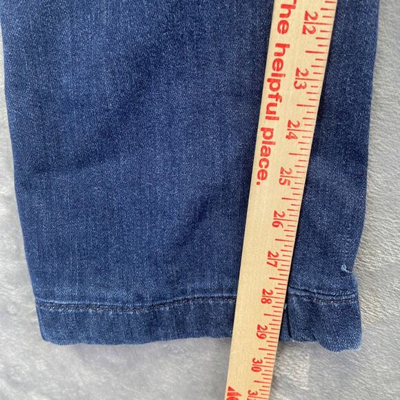 Gap 1969 Women's Long & Lean Straight Jeans Size 31/12R Dark Wash - Picture 10 of 11